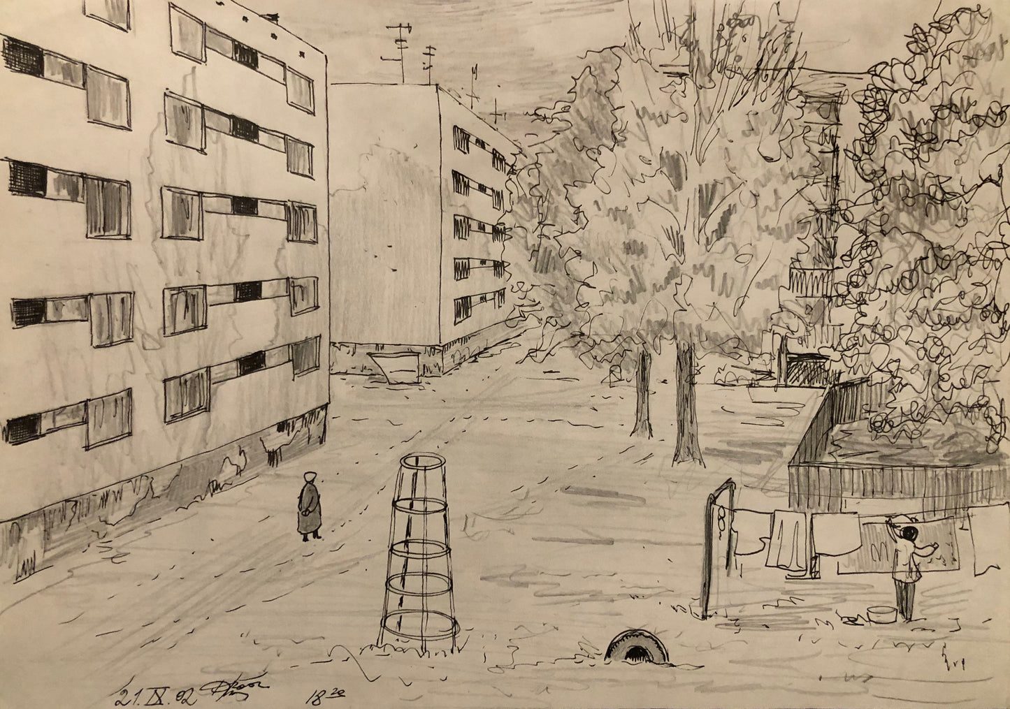 #20 Зарисовка  из цикла "История одного двора. Типажи. 2002